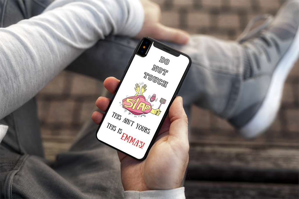 guy holding custom smartphone case for iphone
